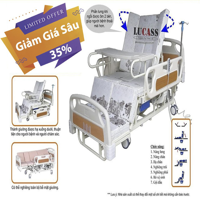  GIƯỜNG BỆNH NHÂN ĐA NĂNG ĐIỆN CƠ LUCASS GB-4 (GB4E)