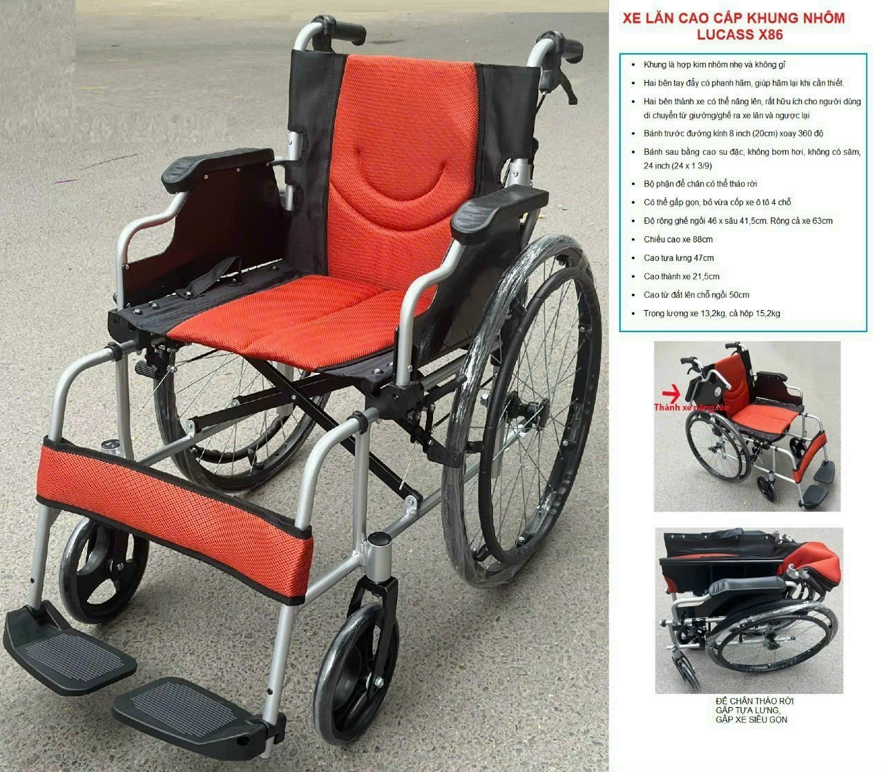  Xe Lăn Tay Lucass X86