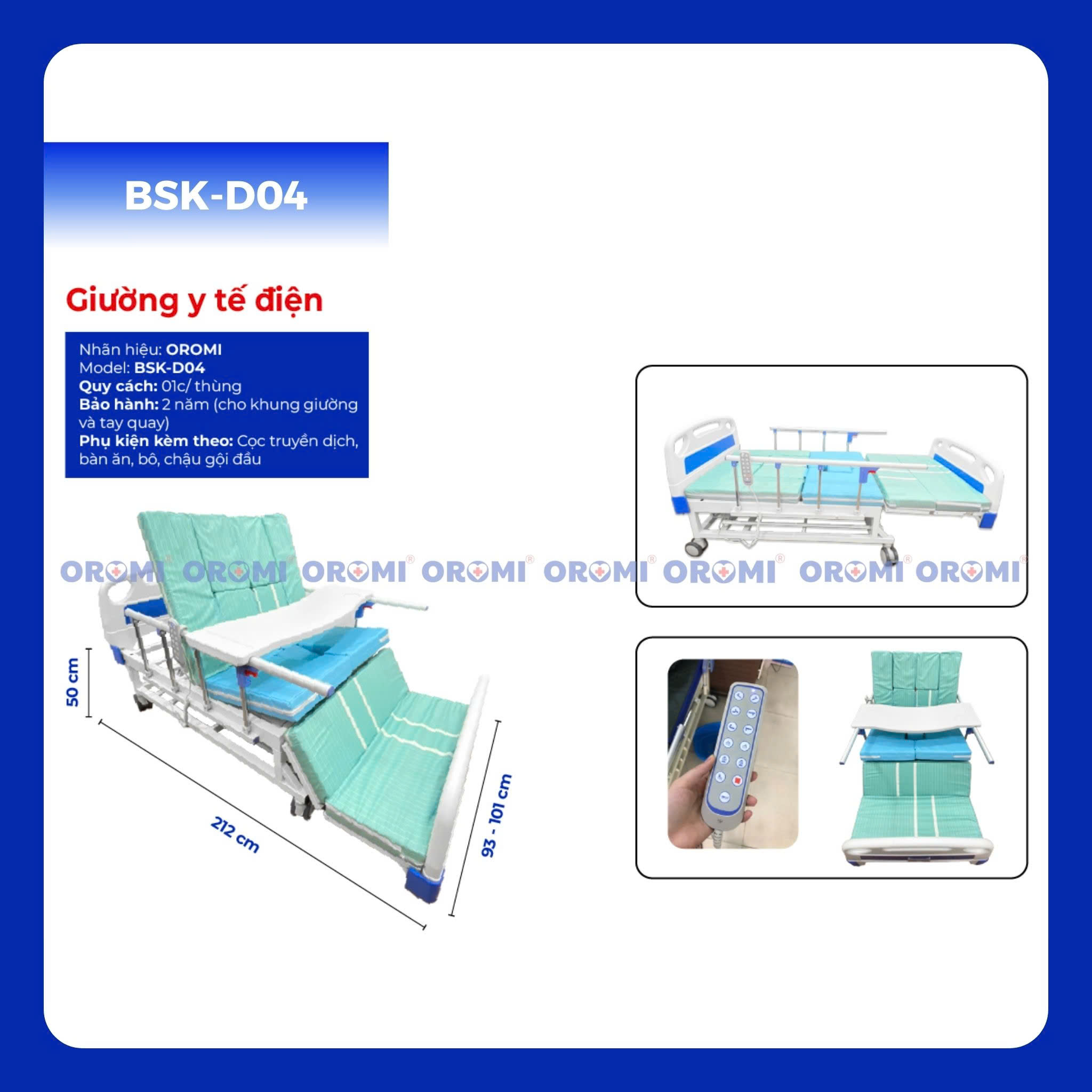 Giường y tế OROMI BSK-D04